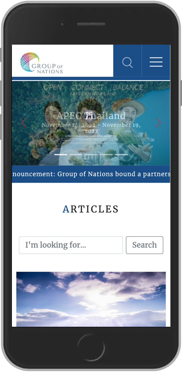 Group of nations mobile page
